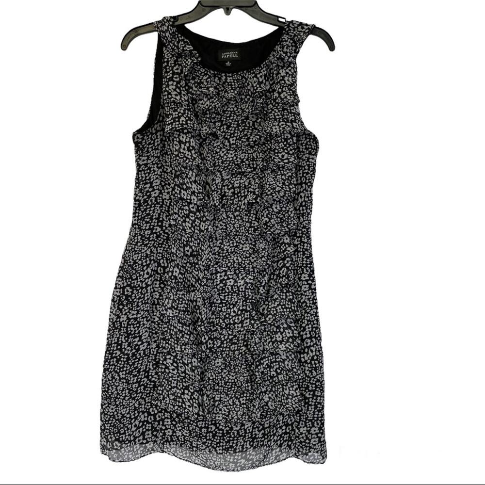 Adrianna Pappell Sleeveless Ruffle Dress Dressy Career Wear Size 12